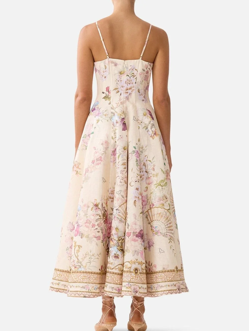 Camilla corset dress with long flared skirt In Adorned in aranjuez - Picture 2 of 15